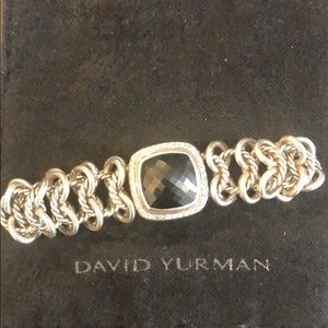 RARE David Yurman Womens Onyx Cable Chain Bracelet